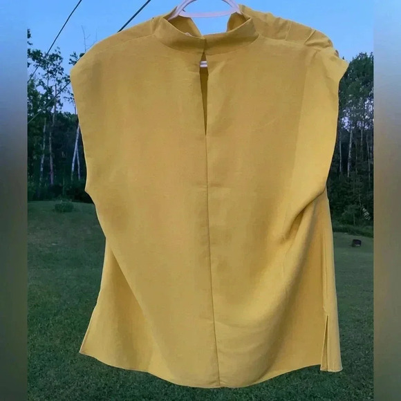 Woman’s plus size Dijon mustard yellow top shirt blouse - Picture 2 of 5